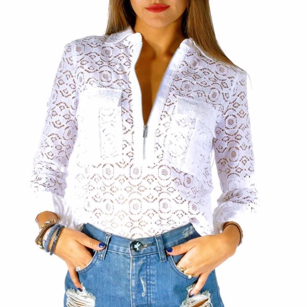 BCBG MAXAZRIA~Noemie Lace Blouse~S